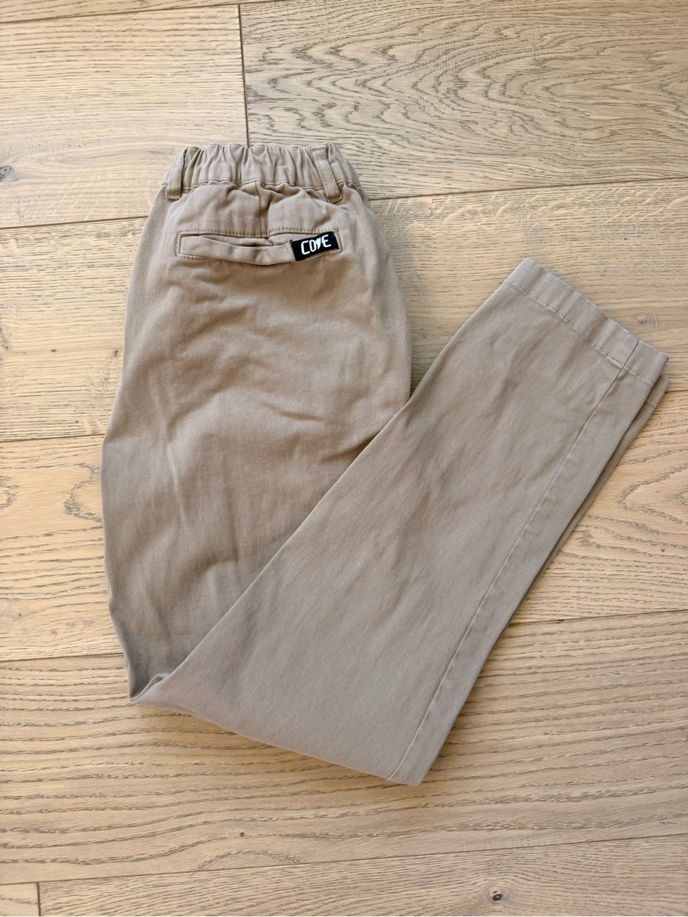 Cove Men's Khaki Elastic-Waist Chinos
